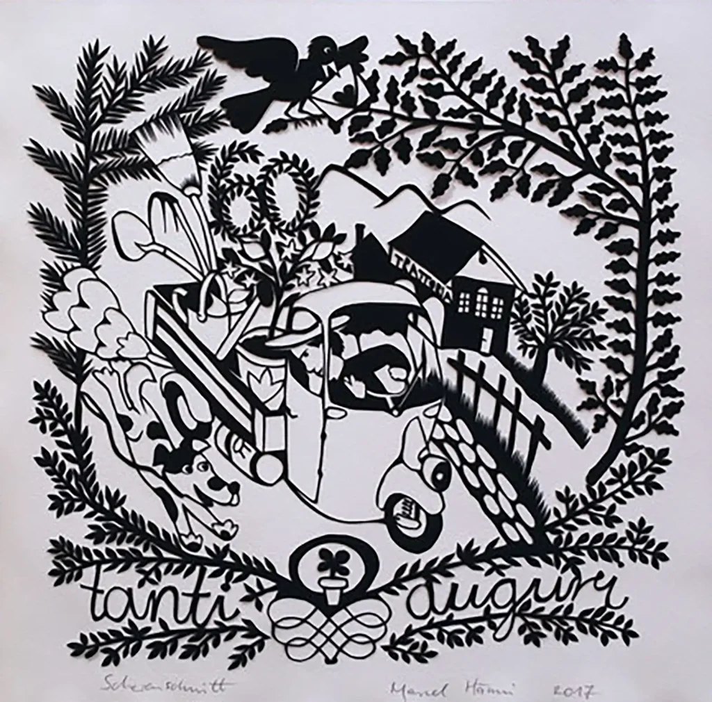 Ausstellung Papierwelten mit Kunstwerken aus Papier – Objekte, Scherenschnitte und Buchskulpturen