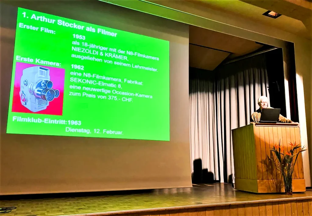 Arthur Stocker – Filmpremiere und Buchvernissage in Gossau Premiere des letzten Films von Arthur Stocker und Buchvernissage im Saal der Altrüti Gossau