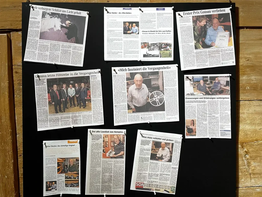 Arthur Stocker im Dürstelerhaus – Filmgeschichte zum Anfasse Filmrollen, Kameras und Projektoren aus der Sammlung von Arthur Stocke