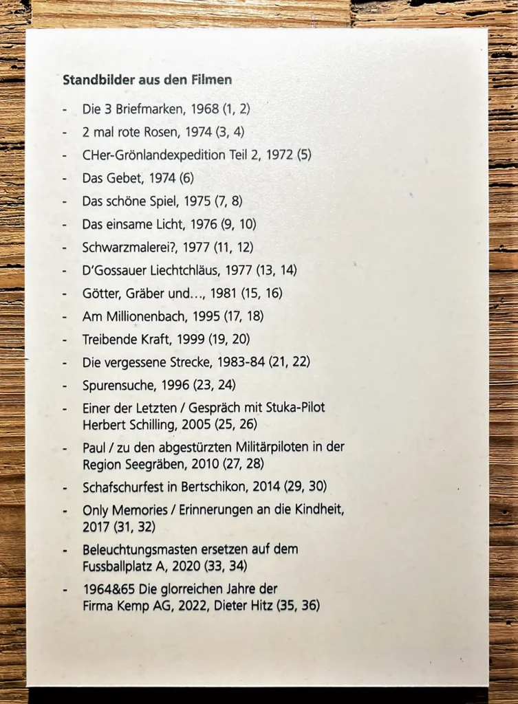 rthur Stocker Ausstellung – Amateurfilmer aus dem Zürcher Oberland Filmprojektoren, Kameras und Filmmaterial in der Arthur-Stocker-Gedenkausstellung im Dürstelerhaus