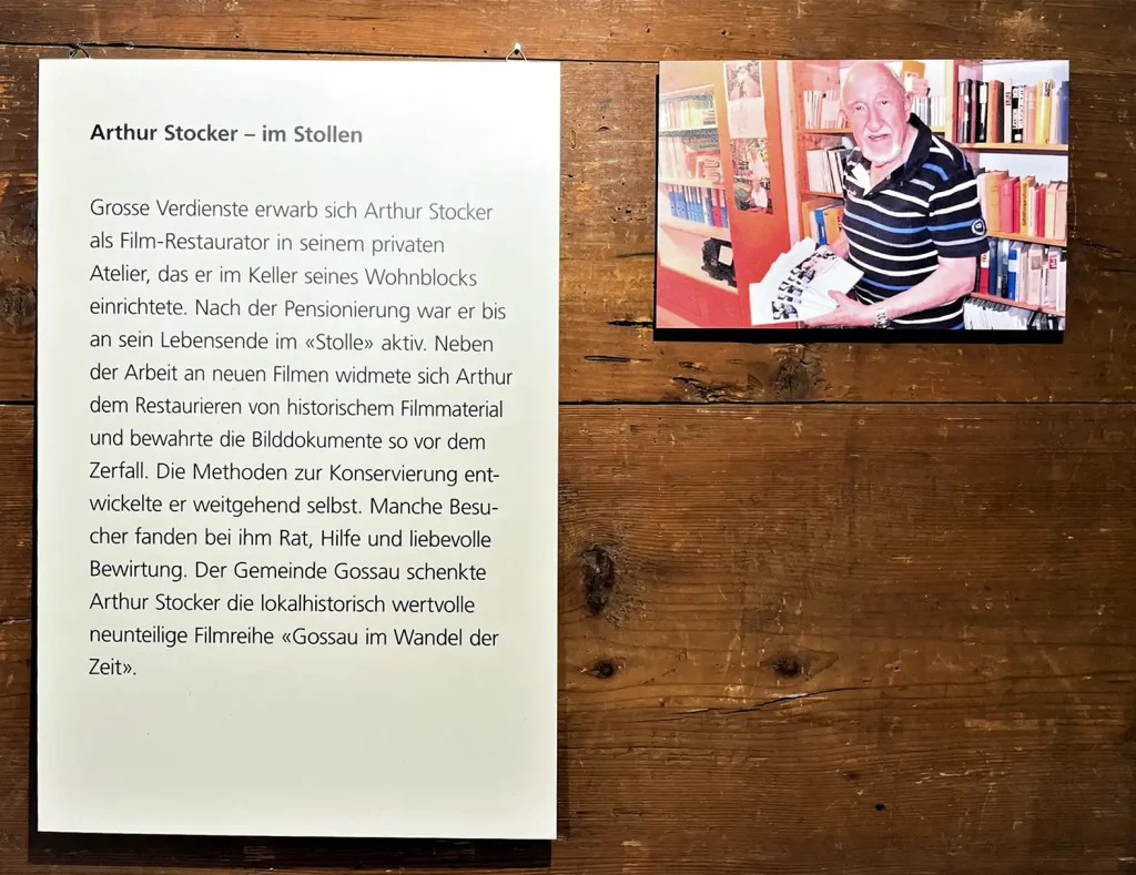 Arthur Stocker im Dürstelerhaus – Filmgeschichte zum Anfassen Filmrollen, Kameras und Projektoren aus der Sammlung von Arthur Stocke